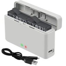 For DJI Action 3/4 Camera Dual Way Battery Charger USB Charging Case Accessories