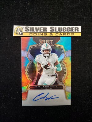 2022 Cedrick Wilson Jr. Panini Select Auto Tie Die Prizm #1/25 First/ Last  