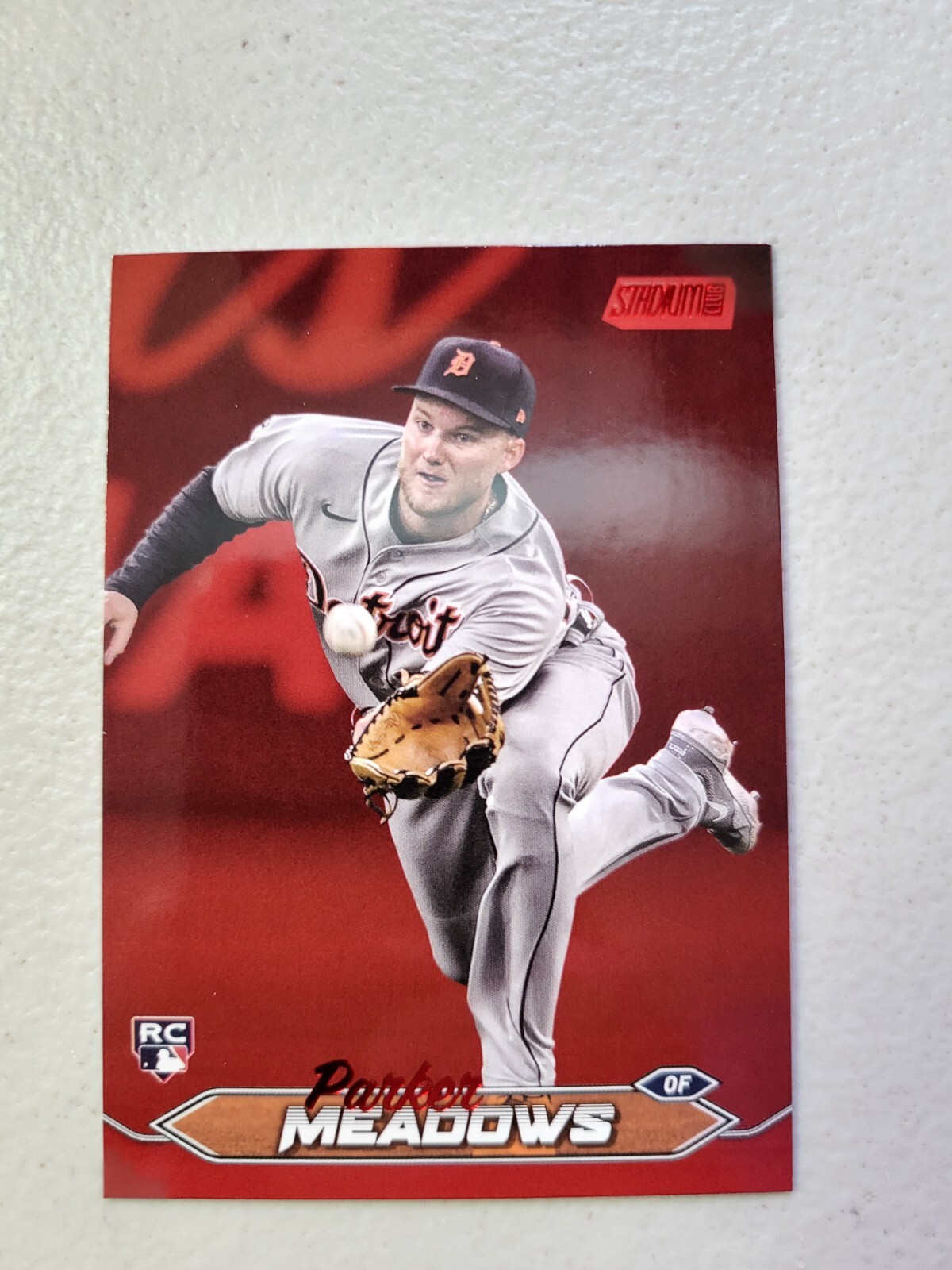 2024 Topps Stadium Club Parker Meadows Red Foil Rookie #105 Detroit Tigers NM