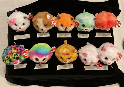 TY Beanie balls and Puffies,Lot of 10 new ,owen the owl,dotty the