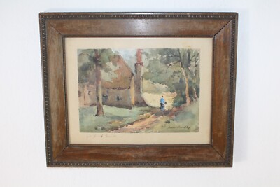 Aquarell * In Seint Emilo * sign. John Luntley Impressionist Frankreich um 1900