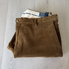 Vintage Polo Ralph Lauren Andover Pants Corduroy Brown 40x30 Slim Fit