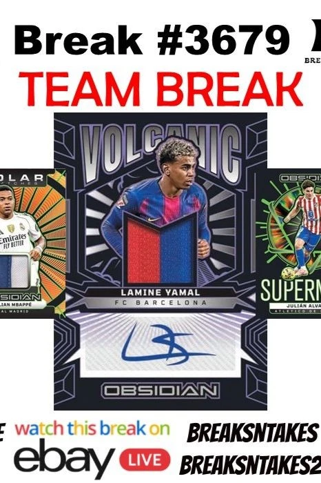 Break #3679: 2026 Panini Obsidian Soccer Hobby CASE (12 BOX) Team Break