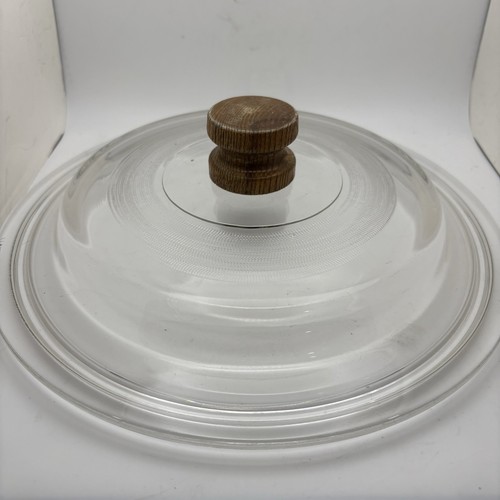 Vtg Mirro Cookware Glass Lid Wood Handle Made in Mexico 10.25 in Replacement - Picture 2 of 6