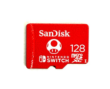 SanDisk Nintendo Switch 128GB Micro SD Card Red Mushroom