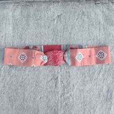 VINTAGE Southwestern Cloth Belt Peach