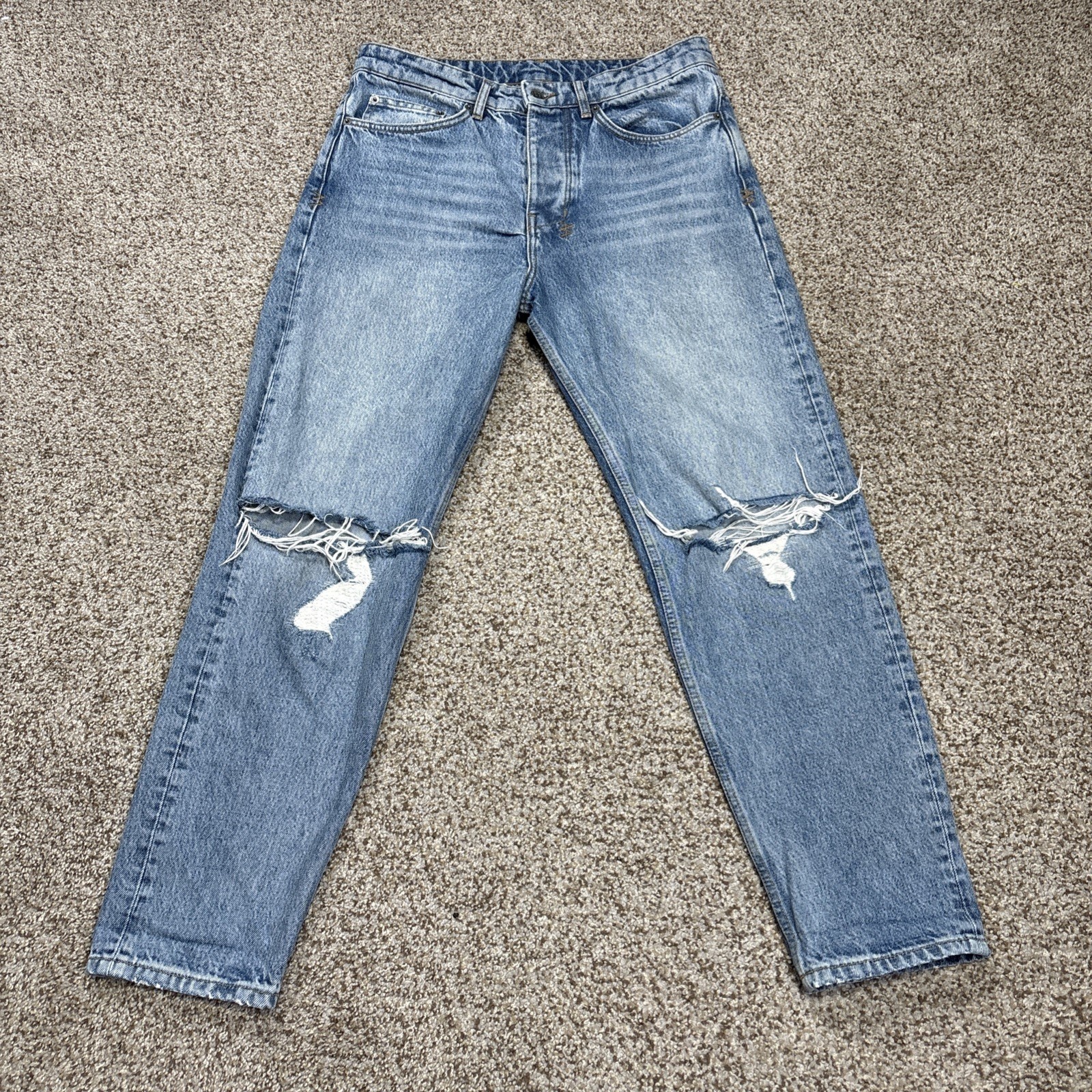 Ksubi Men's Bullet Jinx Trashed Distressed Denim Sz 31 (32x28) Button Fly Jeans - main photo