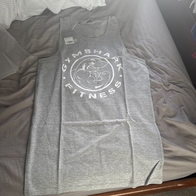 Gymshark Fitness Tank Herren - hellgrau meliert - Large