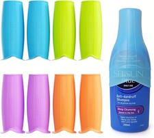 8 Pcs Silicone Bottle Covers for Travel, Leak-Proof Elastic Sleeves for Shampoo