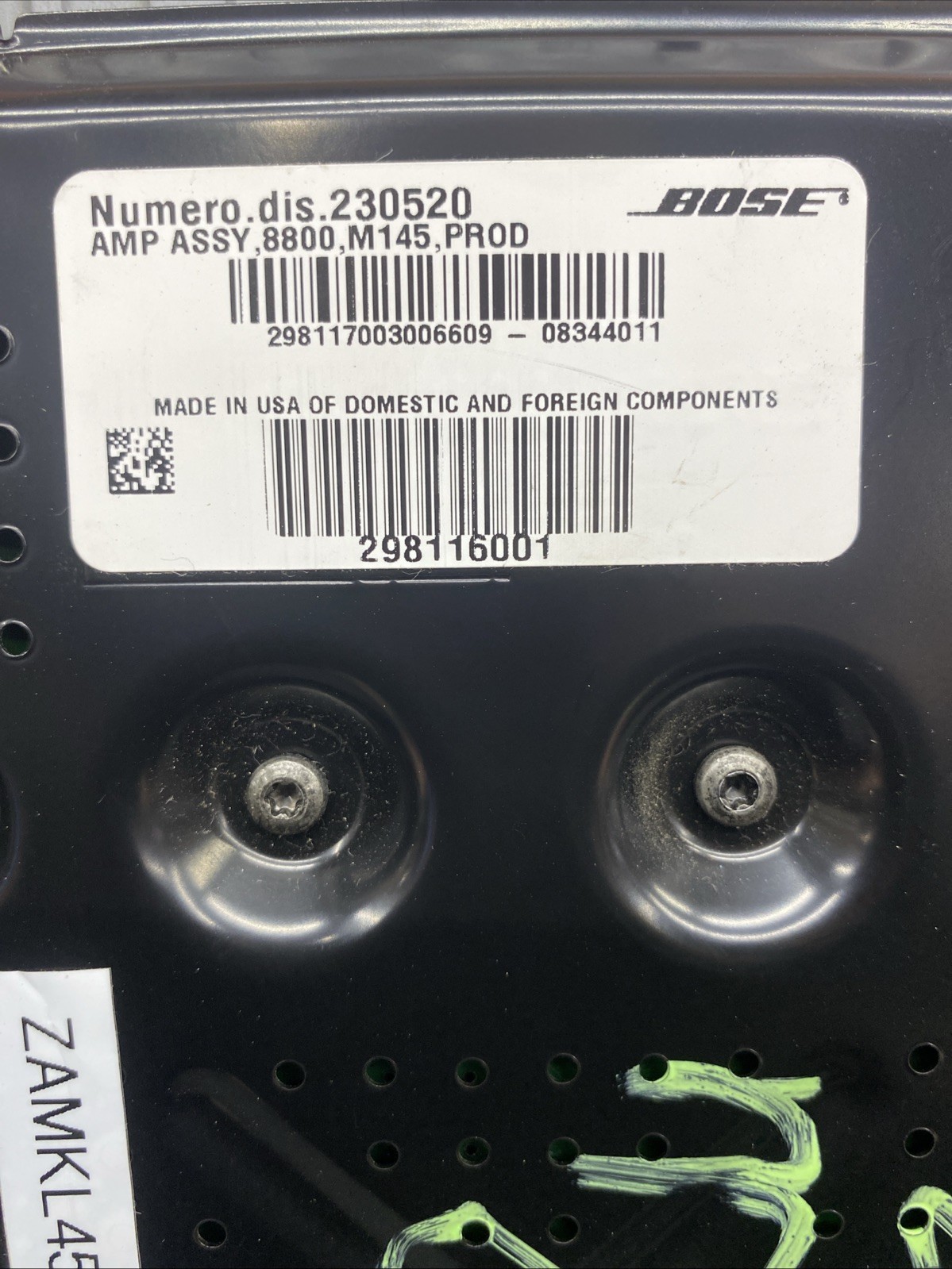 Maserati GranTurismo 2008-2019 Amplifier P/N 230520