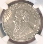 South Africa 1897 2 1/2 Shillings Rare High Grade Luster Fields/Sharp NGC60PQ LC — photo 3