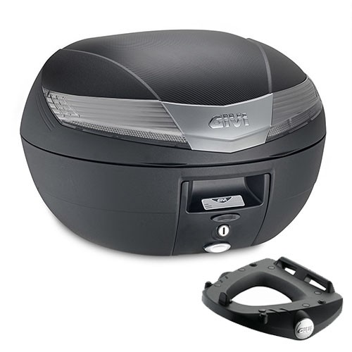 Givi V40NT Bauletto 40LT Schwarz + Piastra Suzuki DL 1000 V-Strom 2008-2009-image