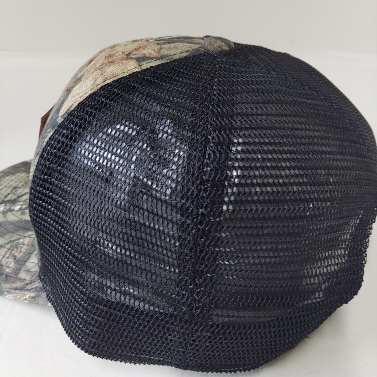 American Flag Leather Patch Mesh Snapback Trucker… - image 5