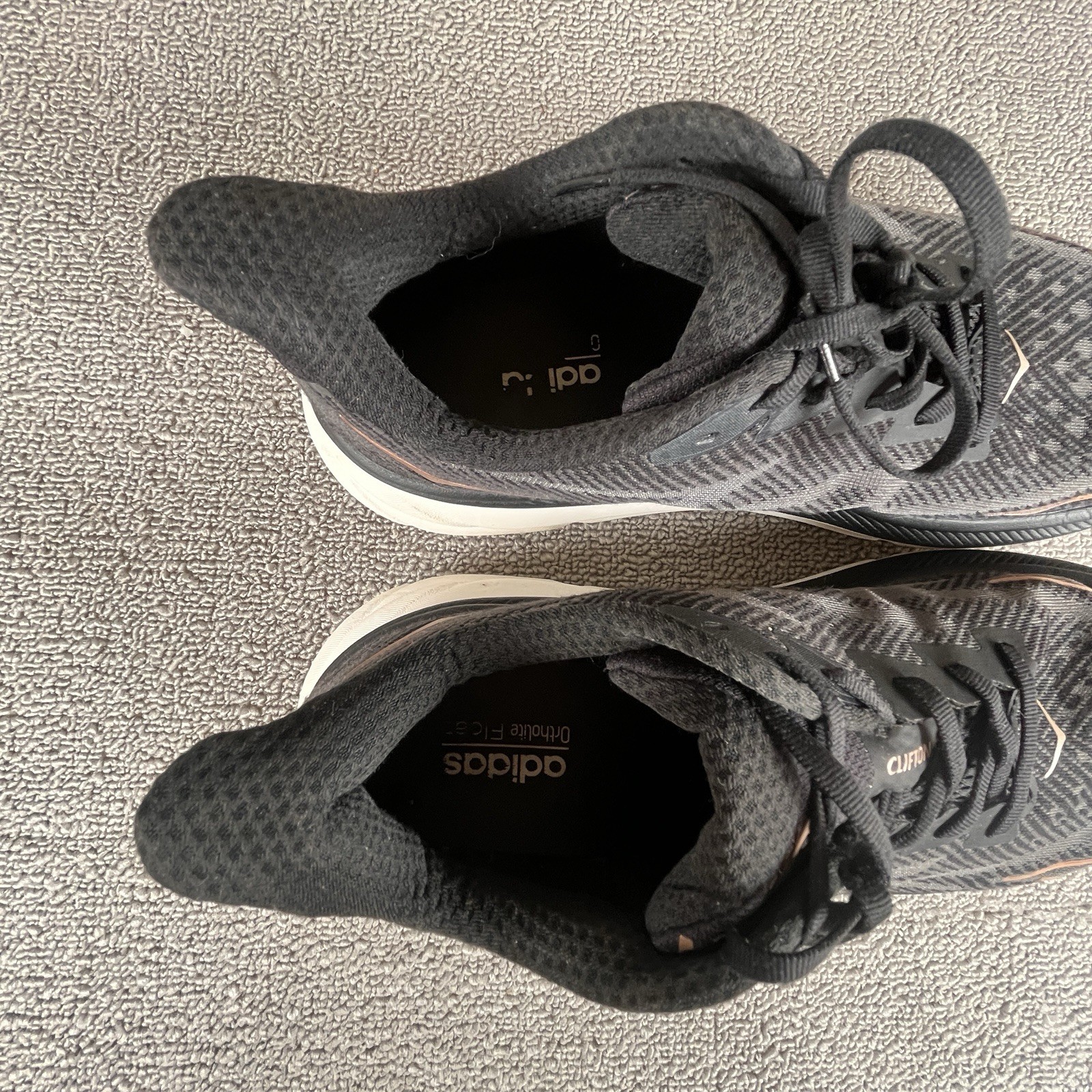 Hoka Clifton 9 Running Shoes Womens Size 11 Black Rose Gold Sneakers Gym Train thumbnail 10