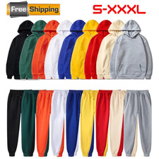 Men's Fleece Hoodie Jogger Set Workout Tracksuit Sports Casual Outfit Gift