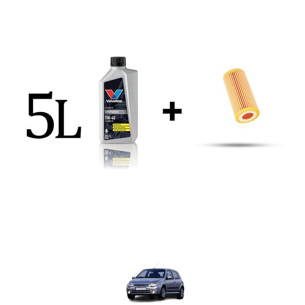 Set ÖLfilter Und 5L FüR Renault Clio II 1.2 16V 55Kw Von 2001-image