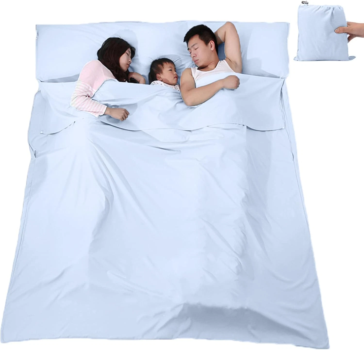 Sleeping Bag Liner, Lightweight Portable, Soft Travel and Camping Sheet, with Co
