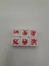 Vintage Flying Buffalo Monster Dice (red) set of 6