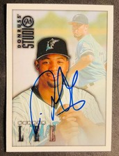 Florida Marlins 2003 WSC DEREK LEE 1998 DONRUSS STUDIO auto signed autographed