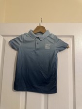 River Island Boys Up To No Good Blue Polo Shirt Top 12-18 Months