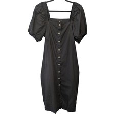 J. Crew Black Button Front Cottage Dress. NWT. Small