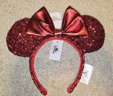 NEW 2019 Disney Parks Minnie Red Sequin Ears Headband PIRATE REDD AUTHENTIC