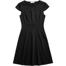RD Style Rhiannon Dress Black Fit and Flare Cap Sleeve Mini 12778-578-A Womens S