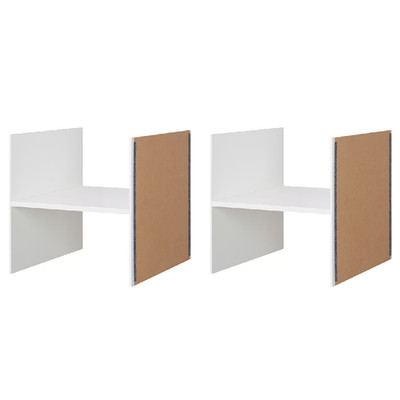 2er SET - Ikea KALLAX Einsatz mit 1 Einlegeböden, weiß 33x33 cm Würfelschrank Organizer