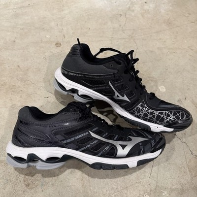 Mizuno Shoes Womens 8.5 Wave Voltage Athletic Low Sneakers Black Gray Lace Up