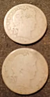 (2) Low Grade Liberty Head (Barber) Quarter Dollars  189? & 1909?