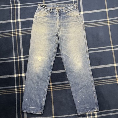 Vintage 70s Levi s Blue Tab Movin On Faded Distressed  Jeans Talon Zip 32x30