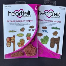 Heartfelt Creations COTTAGE SUMMER 'SCAPES Cling Stamps  Matching Dies