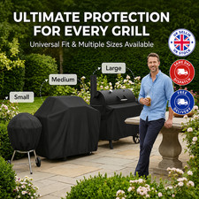 Image of Heavy Duty BBQ Cover Waterproof Barbecue Gas Smoker Grill Patio Garden Outdoor