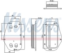 Nissens ÖLküHler MotoröL 91360 Aluminium 3 FüR Opel Zafira Family A05 Astra A04