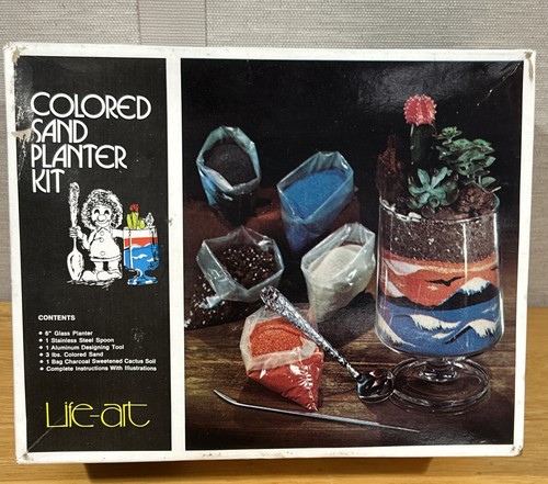 RARE Vintage 1975 Life Art Colored Planter Kit Hobby Craft DIY