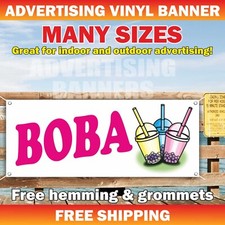 BOBA Advertising Banner Vinyl Mesh Sign TEA drink lemonade water coffee dessert