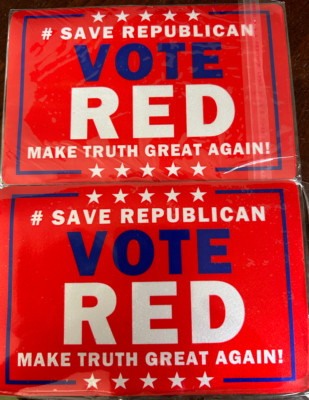 2 Pack Save Republican Vote Red 2024 Magnetic Vinyl Sign 4”x6” | eBay