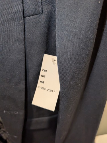 NWT Van Heusen Boys Blazer Size 18 Reg Navy Blue Coat Single Breast Jacket - Picture 3 of 6