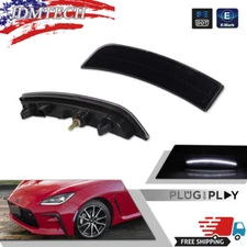 JDM Smoked Lens White Full LED Side Marker Lights For 22+ Subaru BRZ Toyota GR86