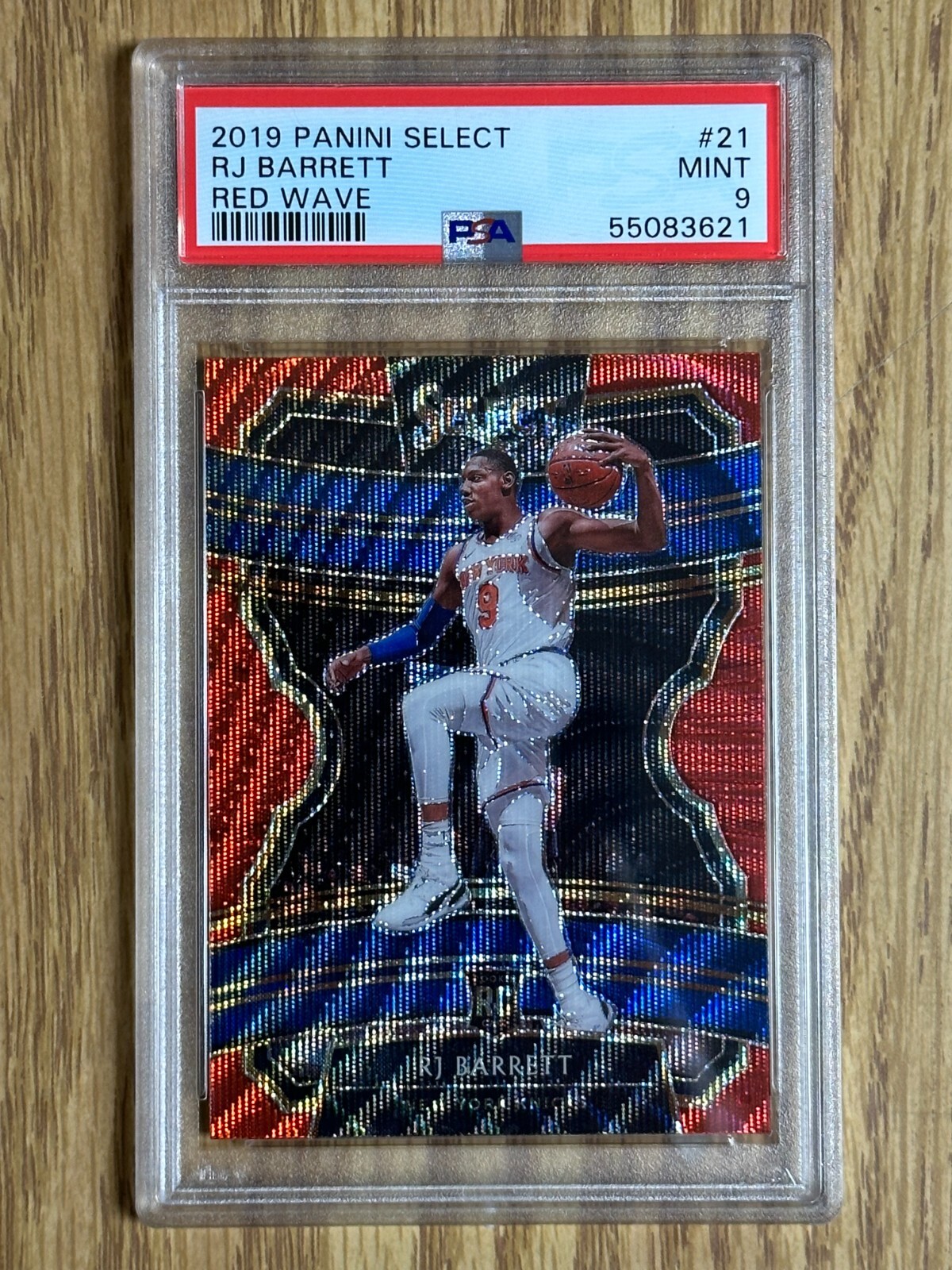2019 Panini Select Red Wave RJ Barrett Rookie #21 PSA GRADED MINT 9