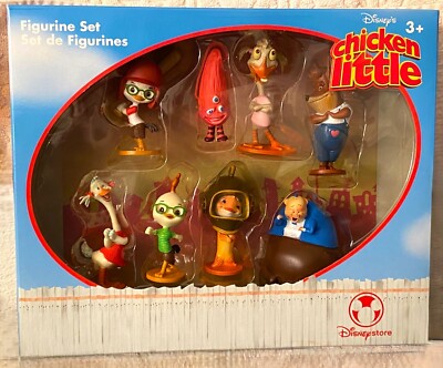 RARE Disney Store Chicken Little 8 Figure Figurine Original Box Set NIB 2005