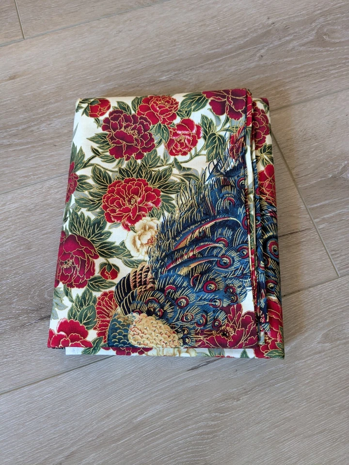 2 Yards Robert Kaufman Oriental Traditions Japanese Peacock Floral Fabric 42x72 - Image 4 of 4