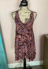 Urban Outfitters Plum/Brown Patterned Dress -S
