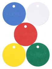 1.5" Round Gift Tags - Circle Paper Hang Tag - 1 1/2 Inch - 100 500 1000 Pack