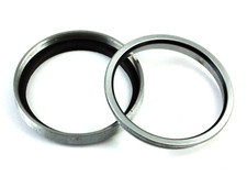 Chromed Brass Series VI Double-Threaded  Single-Threaded Retaining Ring Set