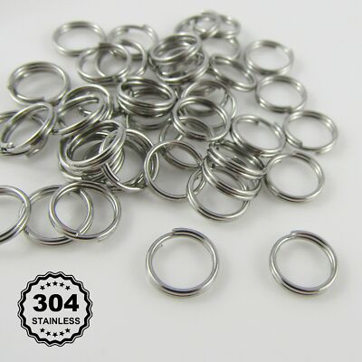150 pieces Stainless Steel 8mm Split Rings Findings Craft FREE POST ...