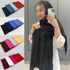 4pcs Pleated Muslim Hijabs Scarf Islamic Headscarves Shawls Women Wrinkle Turban