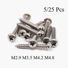 Titanium GR2 M1 M2.9 M3.5 M4.2 M4.8 Phillips Cross Pan Head Self Tapping Screws