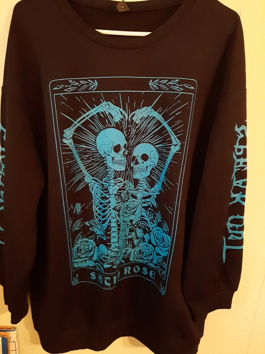 Shein skeleton sweatshirt sale