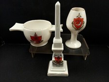 Goss/Crested China - RIPON Crests inc Fraser(Fort Augustus) Cuach, Wine Glass.